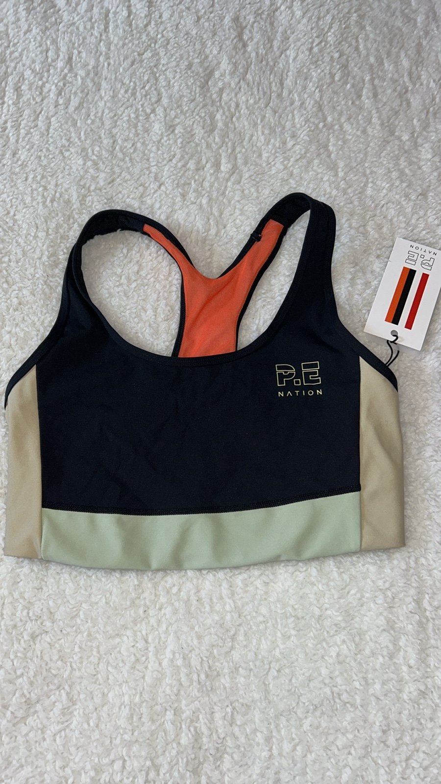 P.E Nation Initalise Sports Bra Medium Racerback NEW