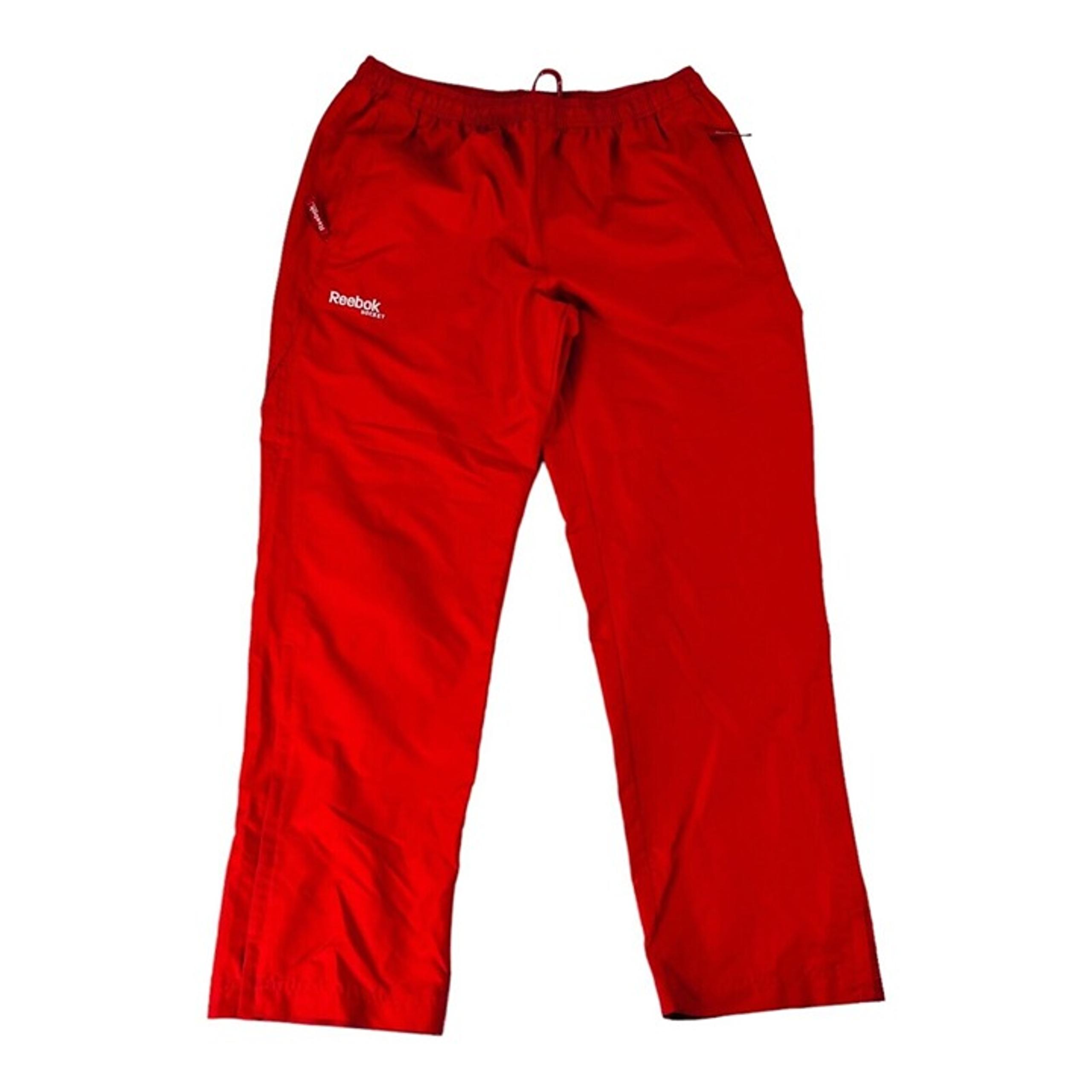 Reebok Hockey Red Polyester Zippered Pocket & Ankle Pants Mens Size Medium M