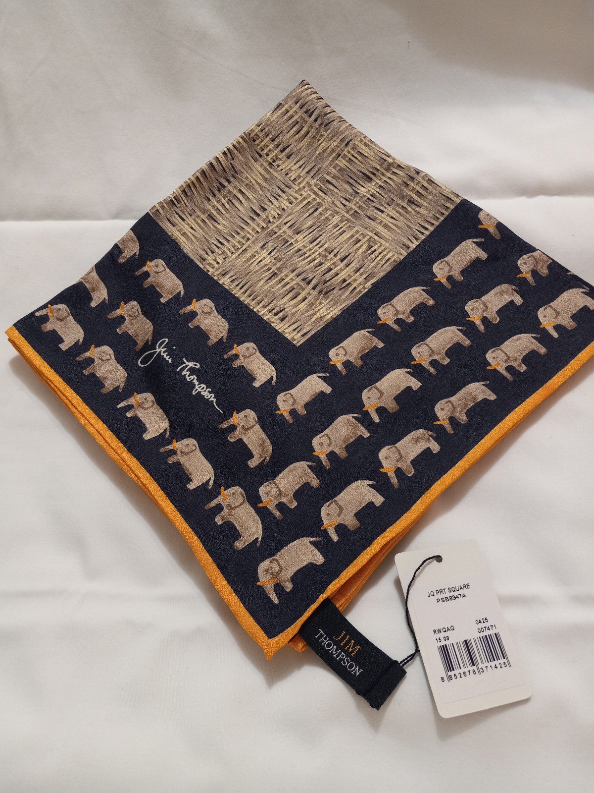Vintage designer silk scarf by Jim Thompson NWT