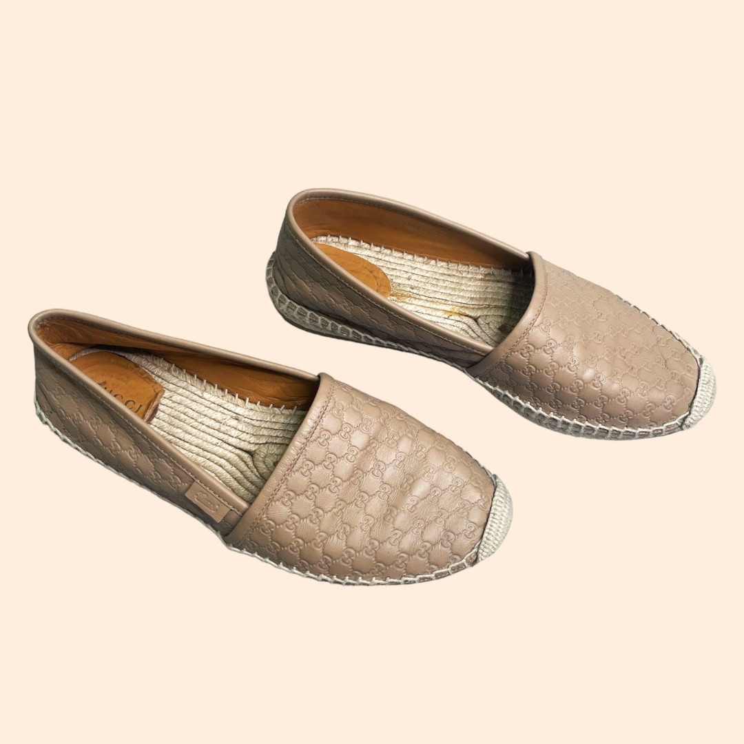 Gucci Microguccissima Leather Espadrilles