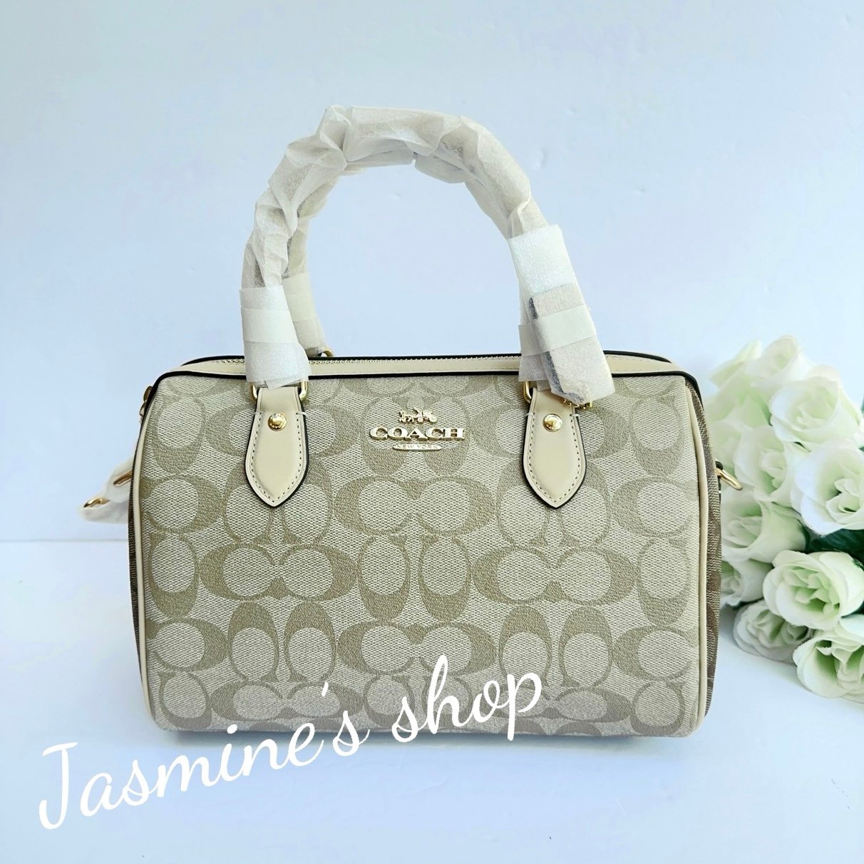 NWT Coach Rowan Satchel Bag In Blocked Signature Canvas CH486
