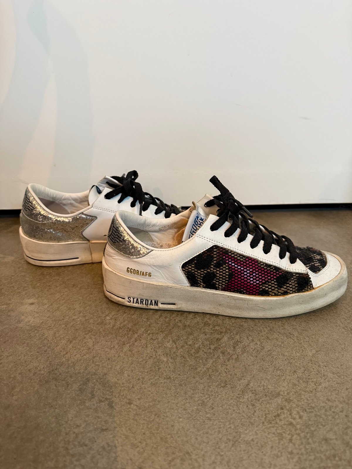 Authentic Golden Goose Stardan leopard Sneakers 37 7