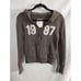 Y2K Aeropostale Hoodie Women's Small 1987 Full Zip Sweater Spellout Preppy VTG
