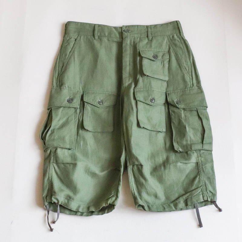 高評価なギフト Short FA 24SS Olive Satin Hemp Cotton パンツ