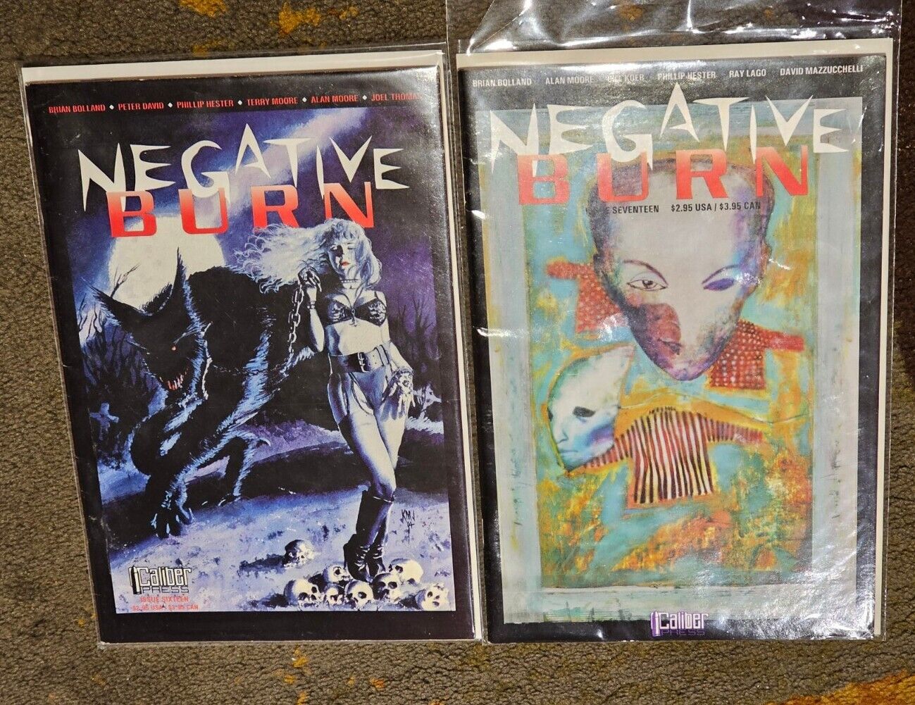 Negative Burn 16 + 17 Caliber 1994 1st App Of Kabuki David Mack KEY Issue FN lot