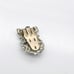 Vintage Art Deco Dress Clip, Pot Metal with Clear Paste Stones and Colorful