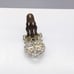 Vintage Art Deco Dress Clip, Pot Metal with Clear Paste Stones and Colorful