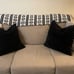 Pack of 2 Black Decorative Throw Pillow Covers with Pom-poms 18x18 Inch