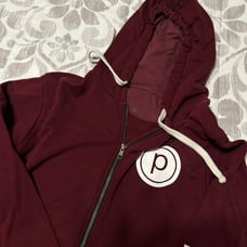 Burgundy zip up hoodie