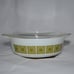 Pyrex 3 pc. bake, serve, & store set (471, 472, 473) with lids- Verde: stamp