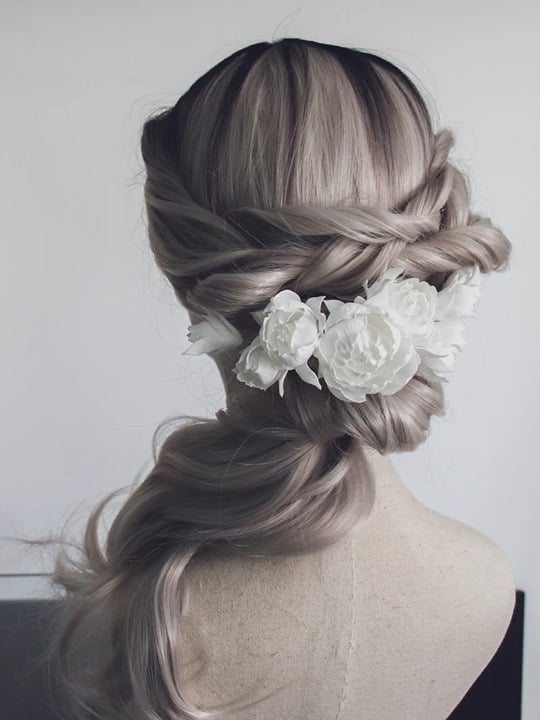 Bridal hair comb - Bridal Hair Piece - Ivory Peony Wedding Hair Comb - Wedding h
