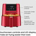NEVER USED Digital Air Fryer - 7 Programs, LED Touch Screen