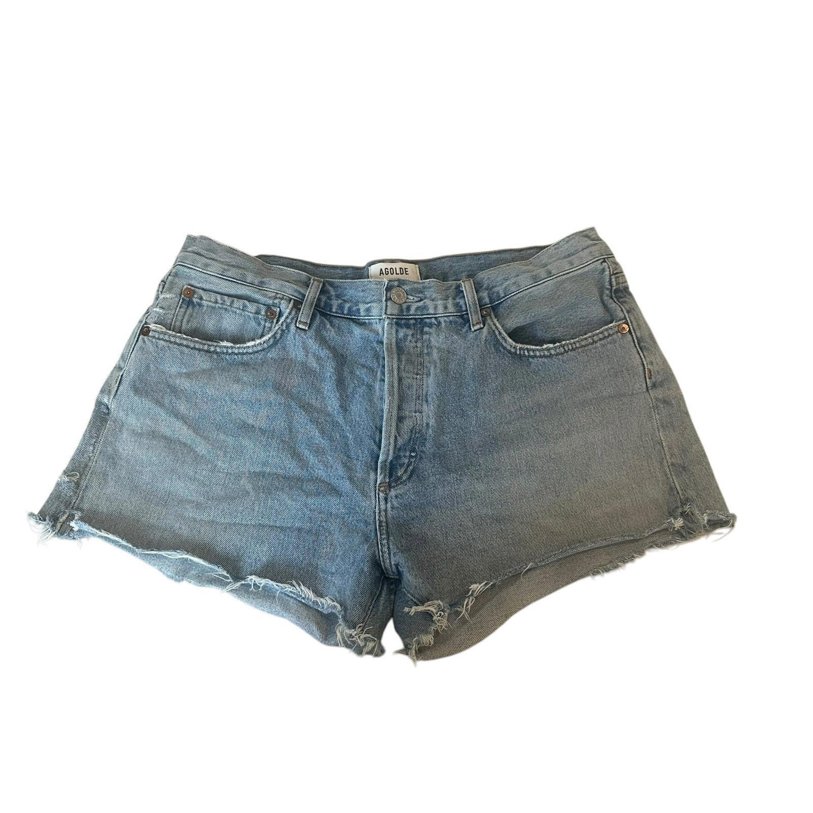 大勧め Shorts Mini Cutoff Jeans Agolde Womens RawHem Distressed 30 パンツ
