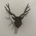 Vintage Cast Iron Wall Mount Deer Head Antlers