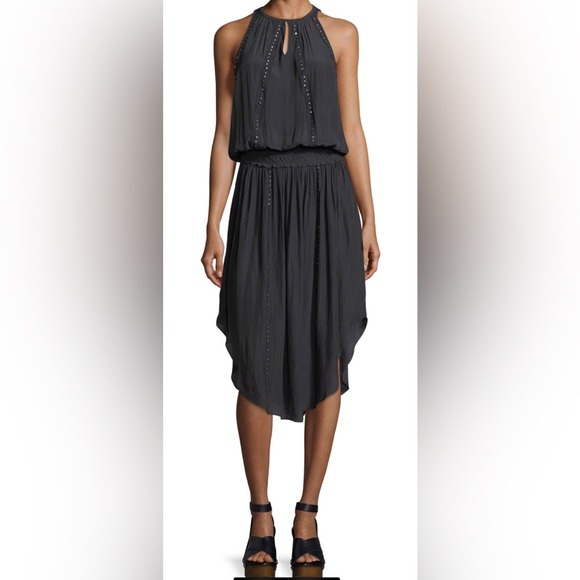 Ramy Brook Farrah Sleeveless Midi Dress with Embellishments