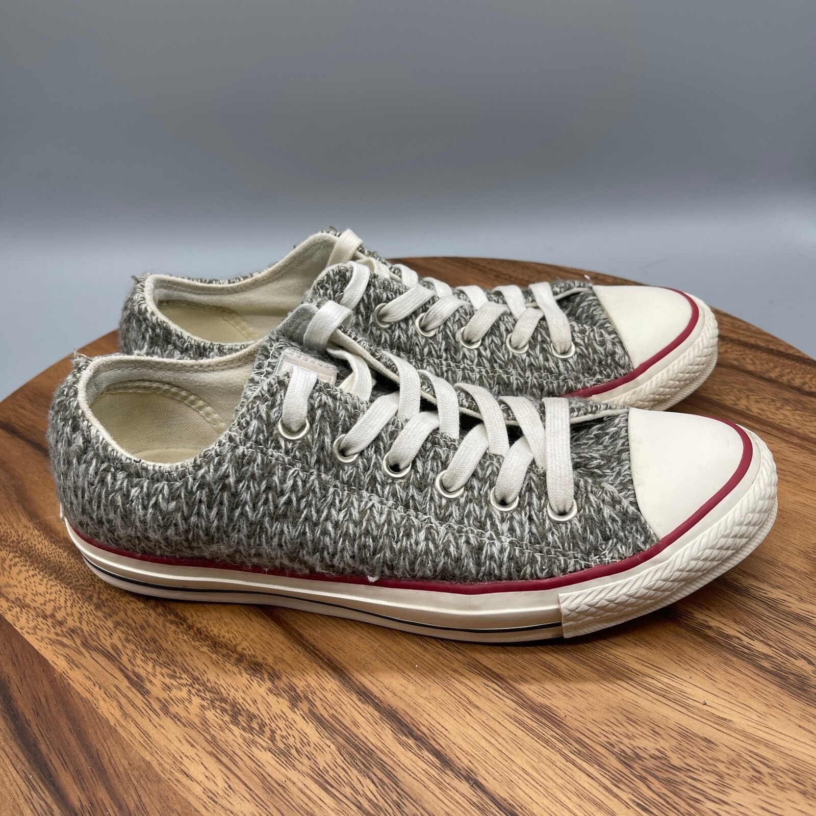 Converse CTAS Sneakers Shoes Womens Size 8 Gray Knit Low Casual Comfort Sneakers