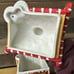 Gingerbread House Christmas Ceramic Cookie Jar with Lid Cherry Candy Cane Tree