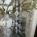 8-NIB FINIAL STYLE ACRYLIC AND SPARKLY BEADED ICICLES ORNAMENTS