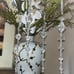 8-NIB FINIAL STYLE ACRYLIC AND SPARKLY BEADED ICICLES ORNAMENTS