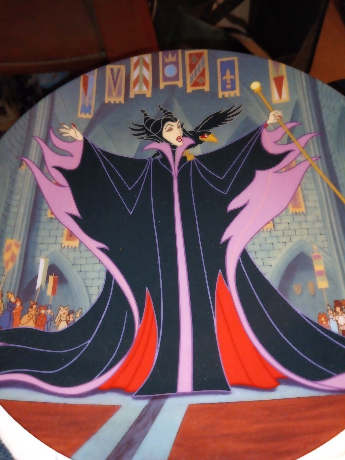 Disney Maleficent Collectors Plate The Magic Notorious Disney Villains .8.5 in.