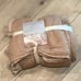 Brand New! Casaluna Queen Reversible Chambray Coverlet Natural/Warm Brown