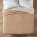 Brand New! Casaluna Queen Reversible Chambray Coverlet Natural/Warm Brown