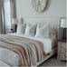 Brand New! Casaluna Queen Reversible Chambray Coverlet Natural/Warm Brown