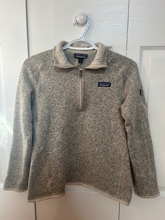 Beige Patagonia Better Sweater 1/4 Zip Fleece Jacket