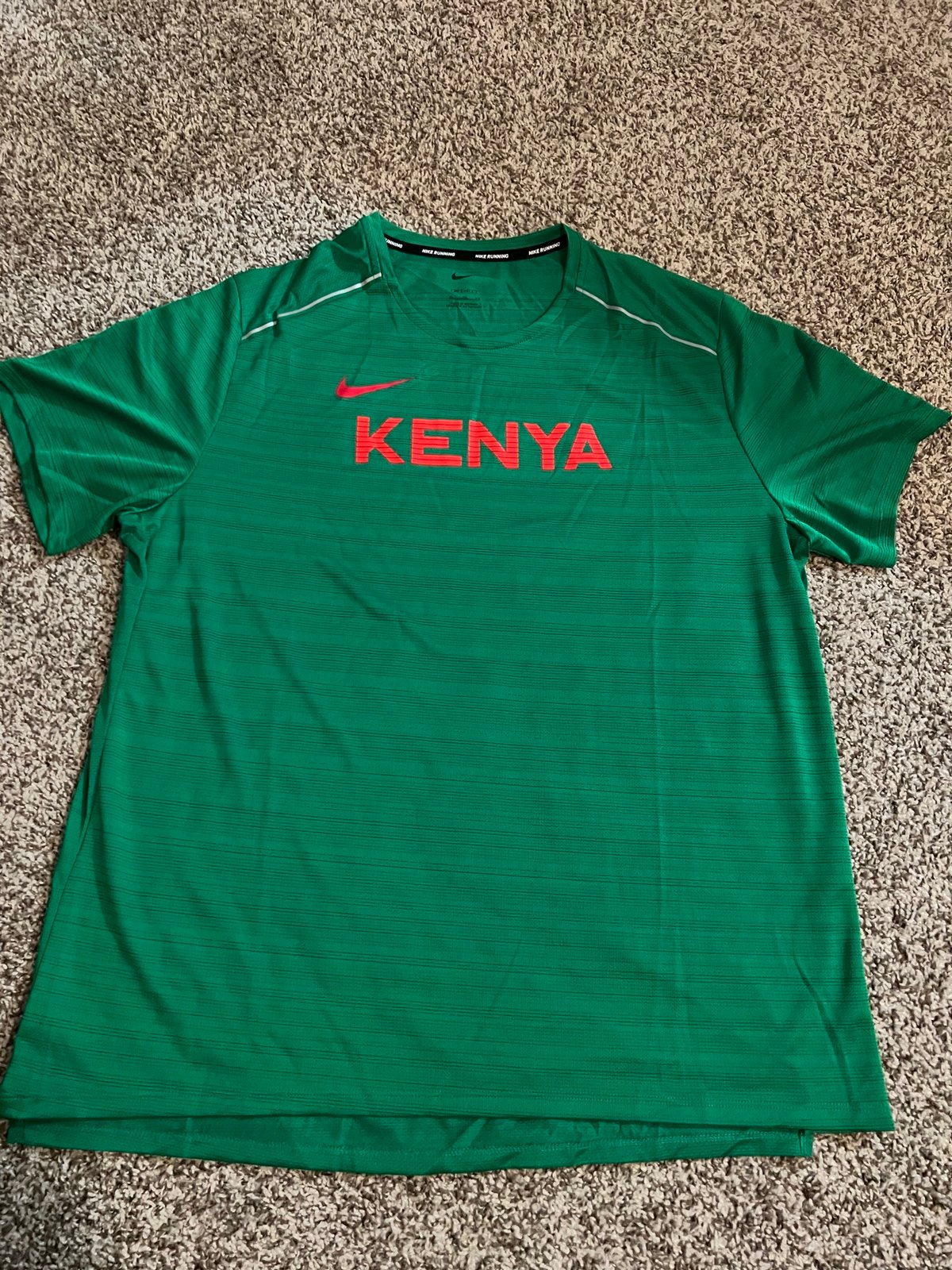 Nike Kenya National Track & Field Team Issued Short Sleeve Running Shirt New XL