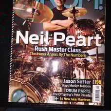 Very Rare...Drum Magazine October 2012 Neil Peart ..Rush..Great Condition...