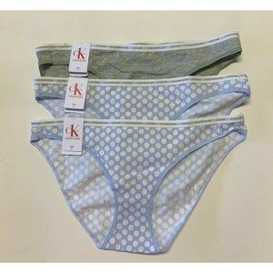 Lot of 3 Calvin Klein CK One Women's Sz M Cotton Singles Bikini Underwear QD3785