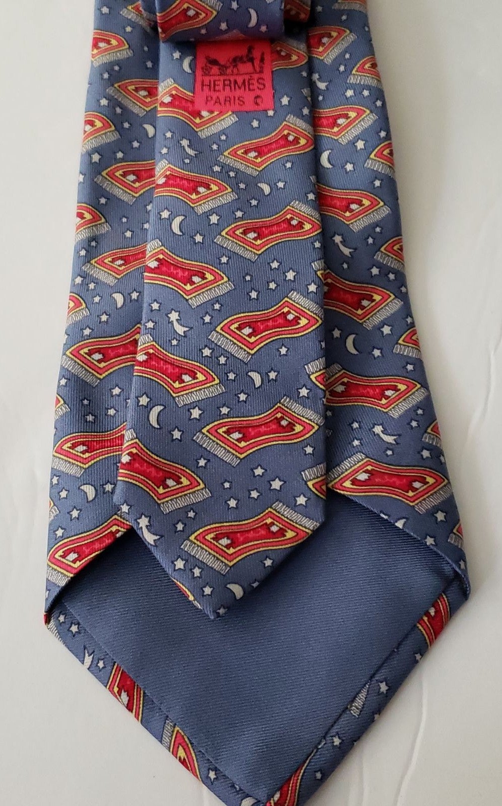 Hermes Paris 100% Silk Necktie Abstract