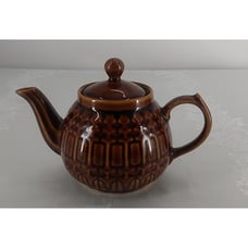 Porcelit Small Brown Pottery Tea Pot Vintage Made in Poland 4 Cup