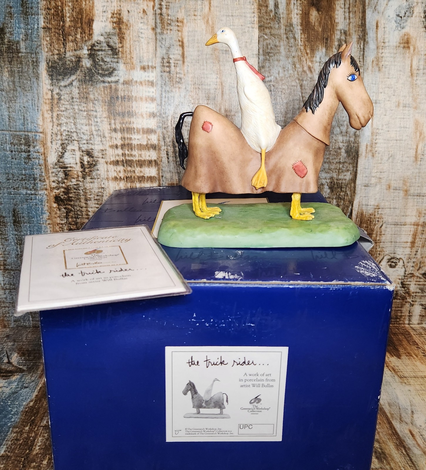 Greenwich Workshop by Will Bullas THE TRICK RIDER COA 1998 In Box Horse Duck 7