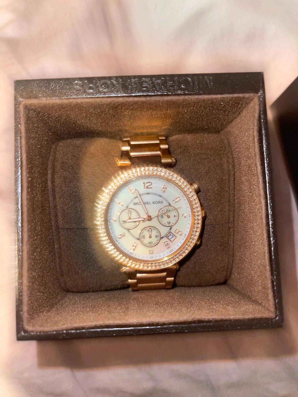 Rose gold Michael kors watch