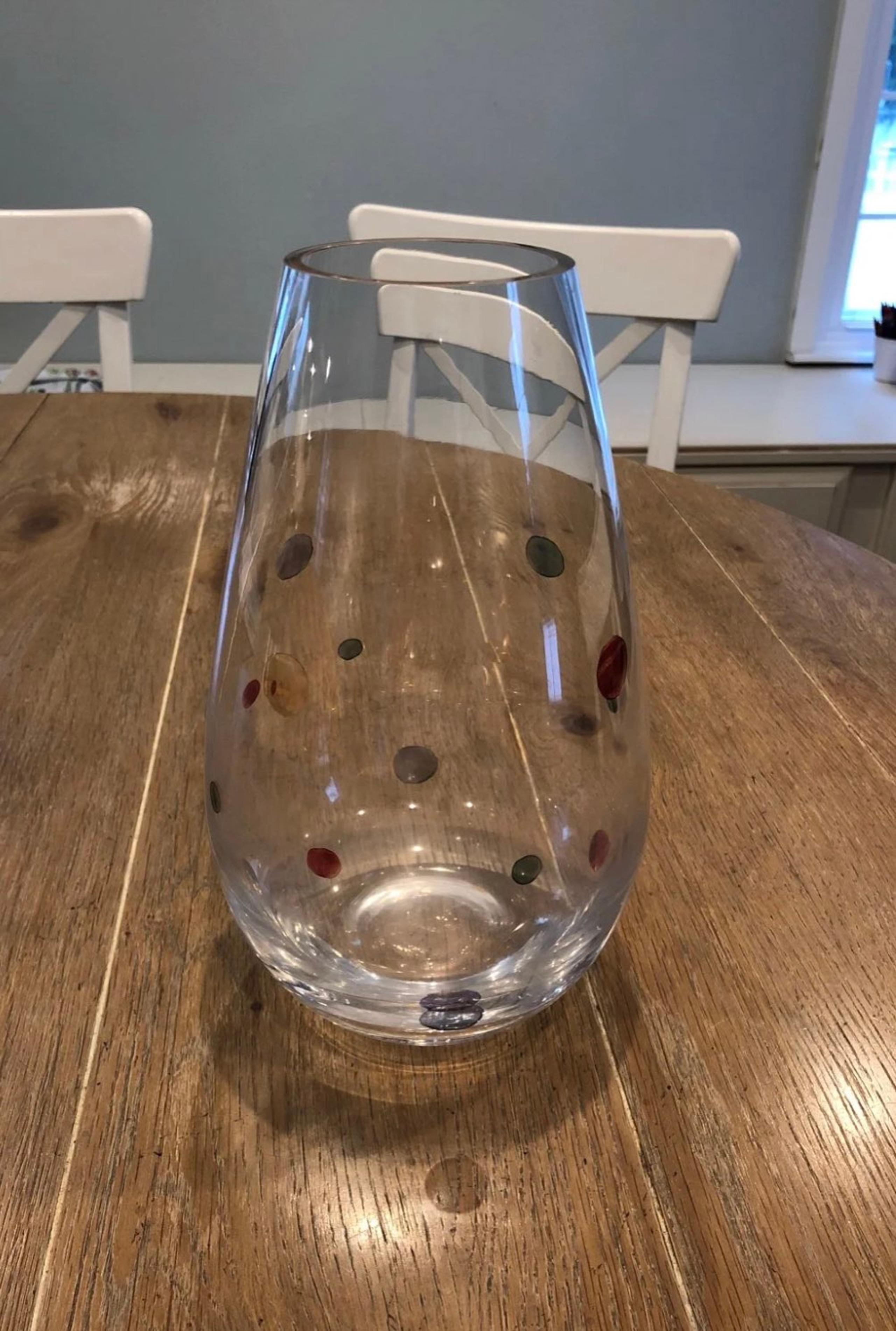 Polka Dot Glass Vase