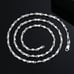 Platinum 999 Fine Silver 3.5mm Solid Handmade Collarbone Chain Necklace-20\
