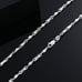 Platinum 999 Fine Silver 3.5mm Solid Handmade Collarbone Chain Necklace-20\