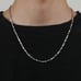 Platinum 999 Fine Silver 3.5mm Solid Handmade Collarbone Chain Necklace-20\
