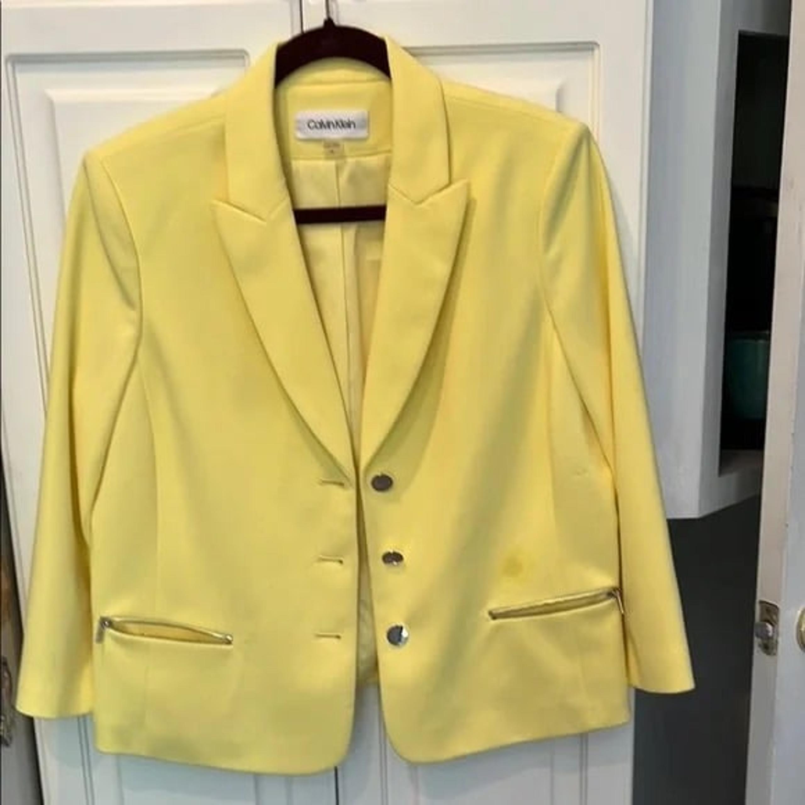 Calvin Klein Blazer - Size 14 - Yellow