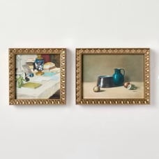 6 x6 and 6 x8 Table Still Life Framed Wall Art Set (No Glass) - Hearth & Hand