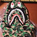 A Bathing Ape Bape Camo Shark Full Zip Hoodie Army Green Jacket SzM New with Bag