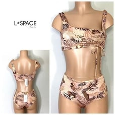L*SPACE shimmer brown bikini set. Small. Retails 198