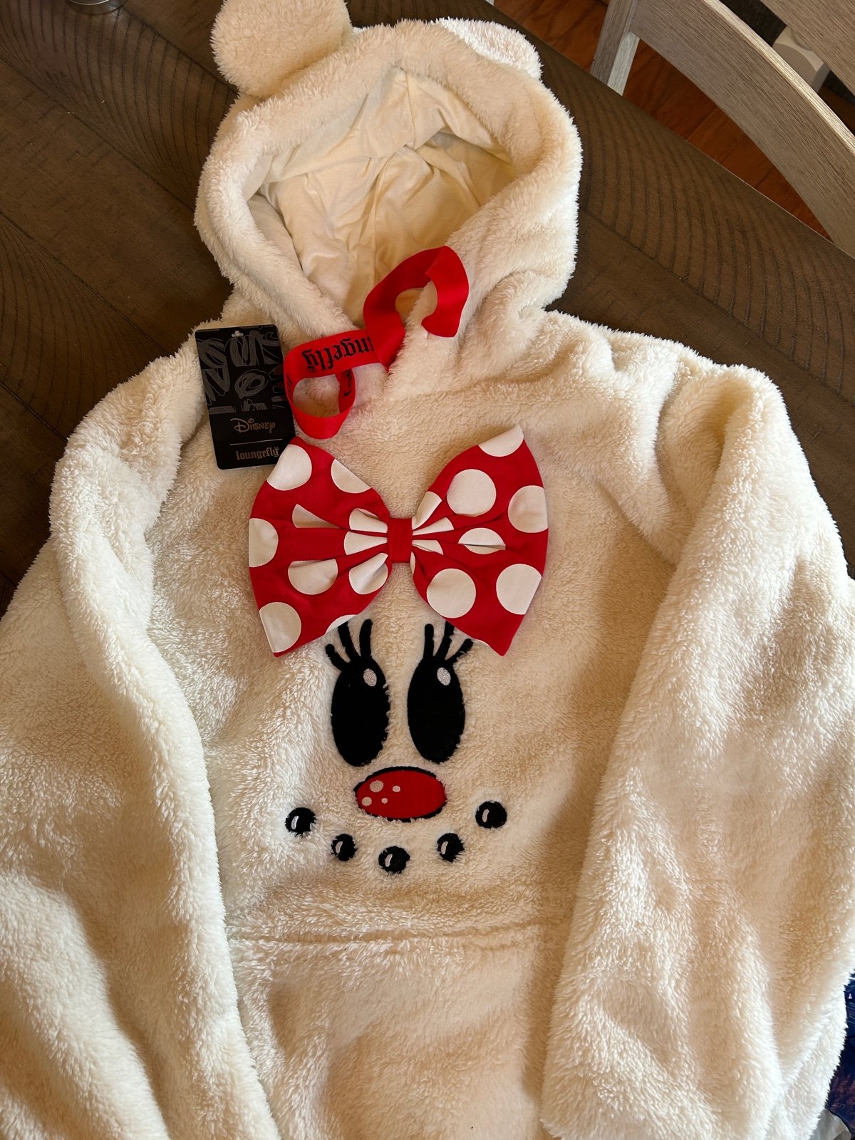 Loungefly Minnie Mouse Snowman Hoodie Disney Medium