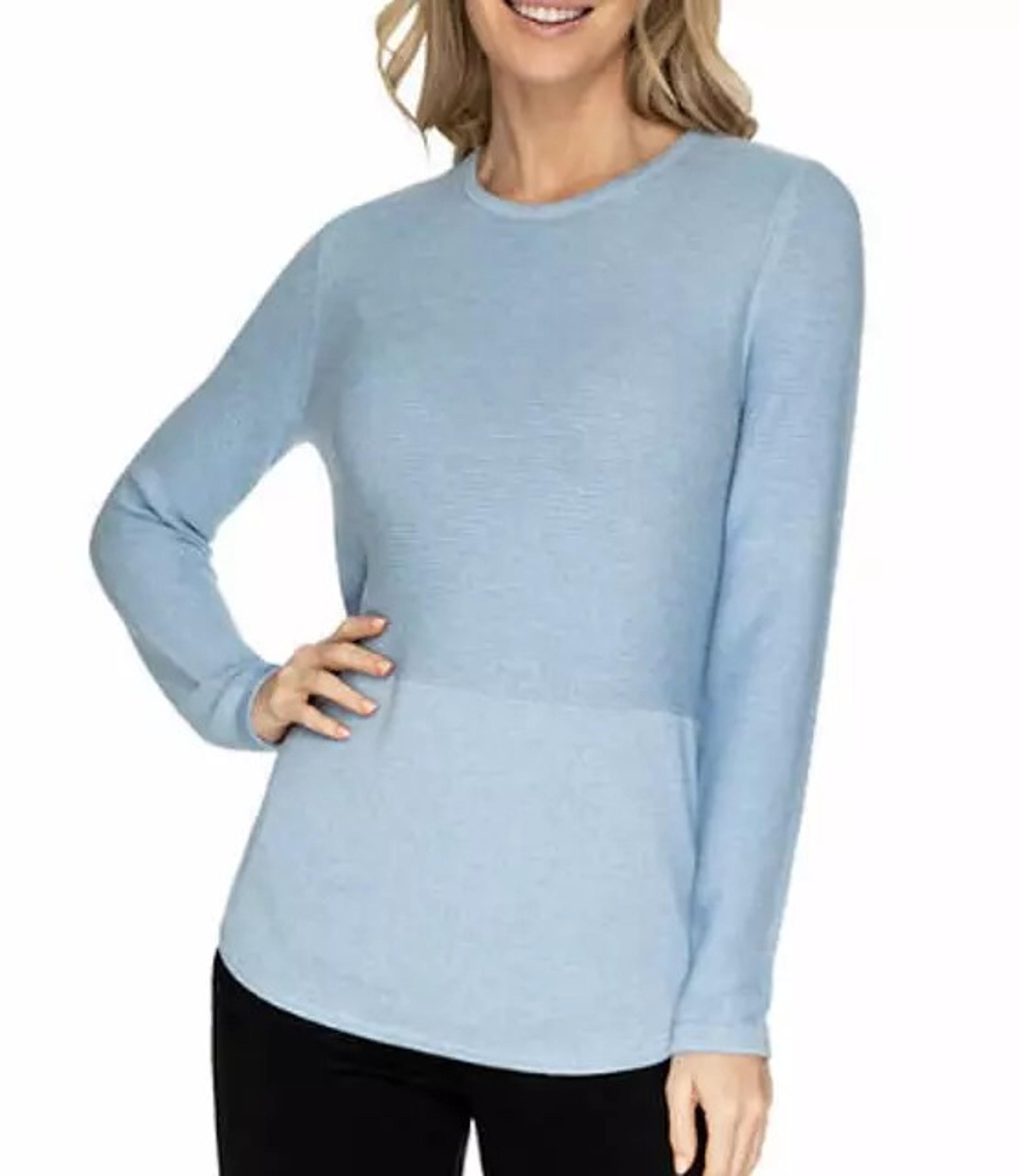 Advent Women's Plus Size 2X Blue Knit Long Sleeve Sweater NWT