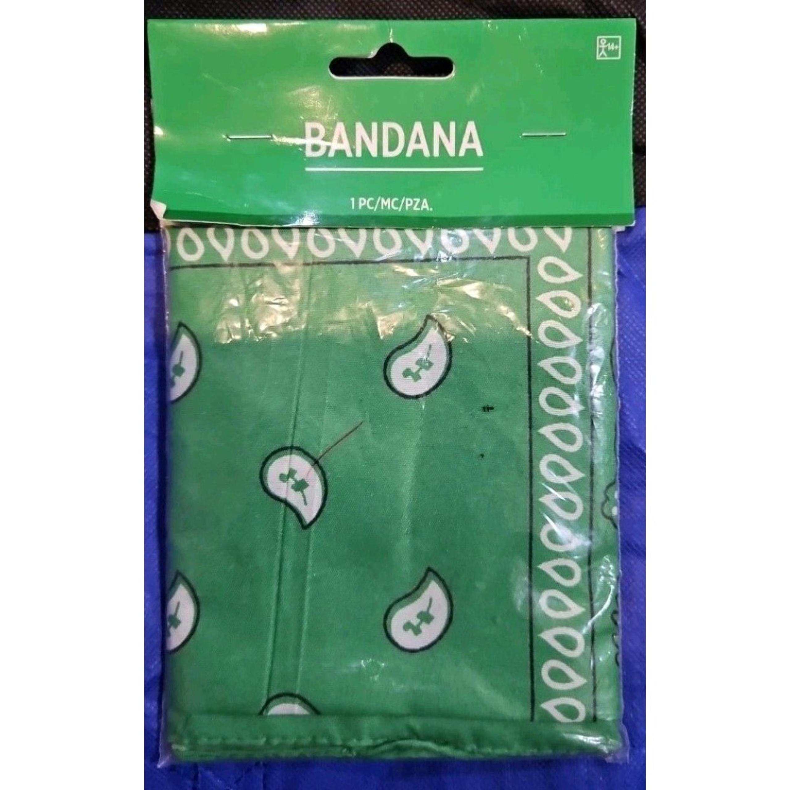 Square Paisley Bandana - Green/White - St Patrick's Day - Costume Accessory