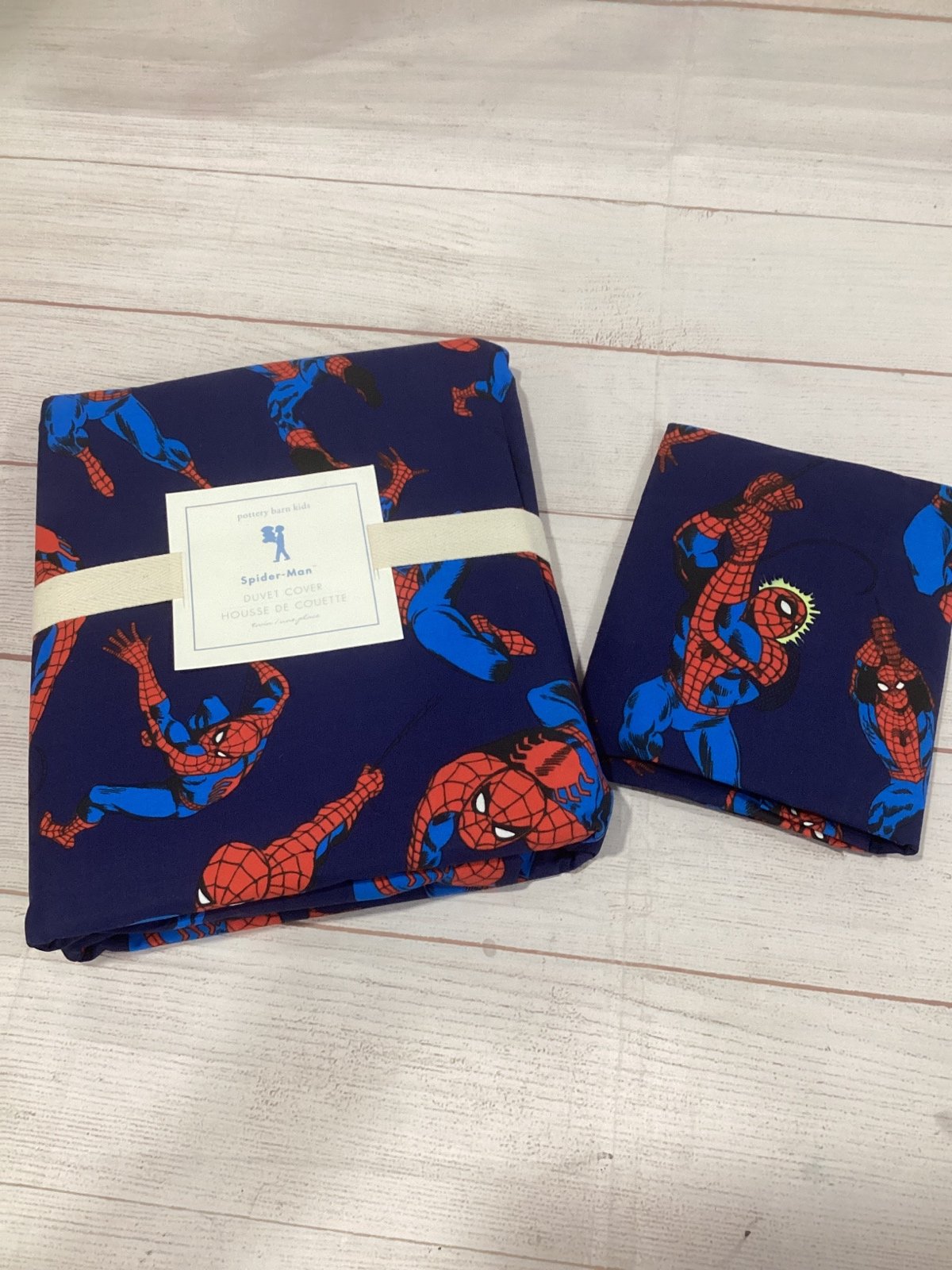 Pottery Barn Kids Marvel Spider-Man Duvet Cover & 1 Pillow Sham~Twin Size~NWT