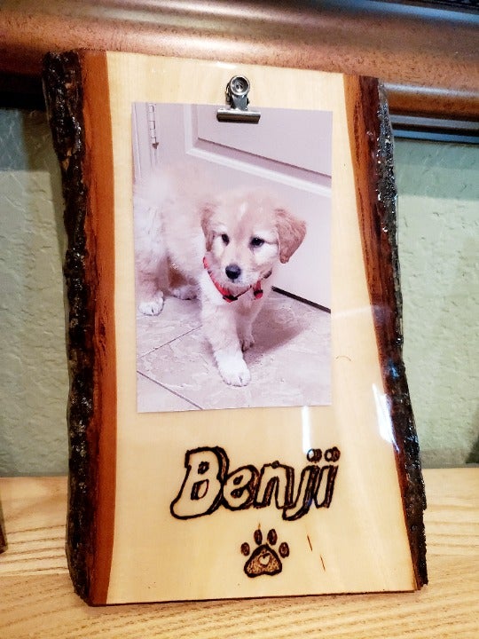 Personalized Dog Paw Wood Picture Frame, (Taking Orders)