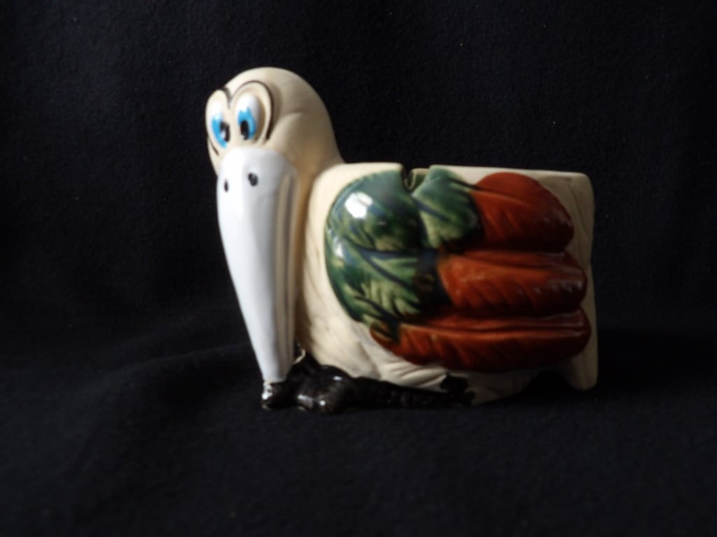 Stork Ashtray Green White