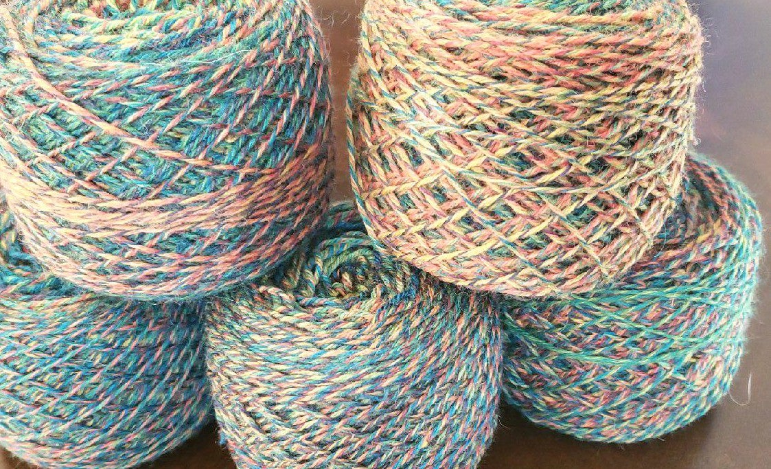 Patons Yarn. - Clover Colors- Green, Yel